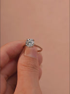 IGI Certified 1-5 Carat Round Brilliant Lab Grown Diamond Ring | D VS1 Ideal Cut | 14K 18K Gold