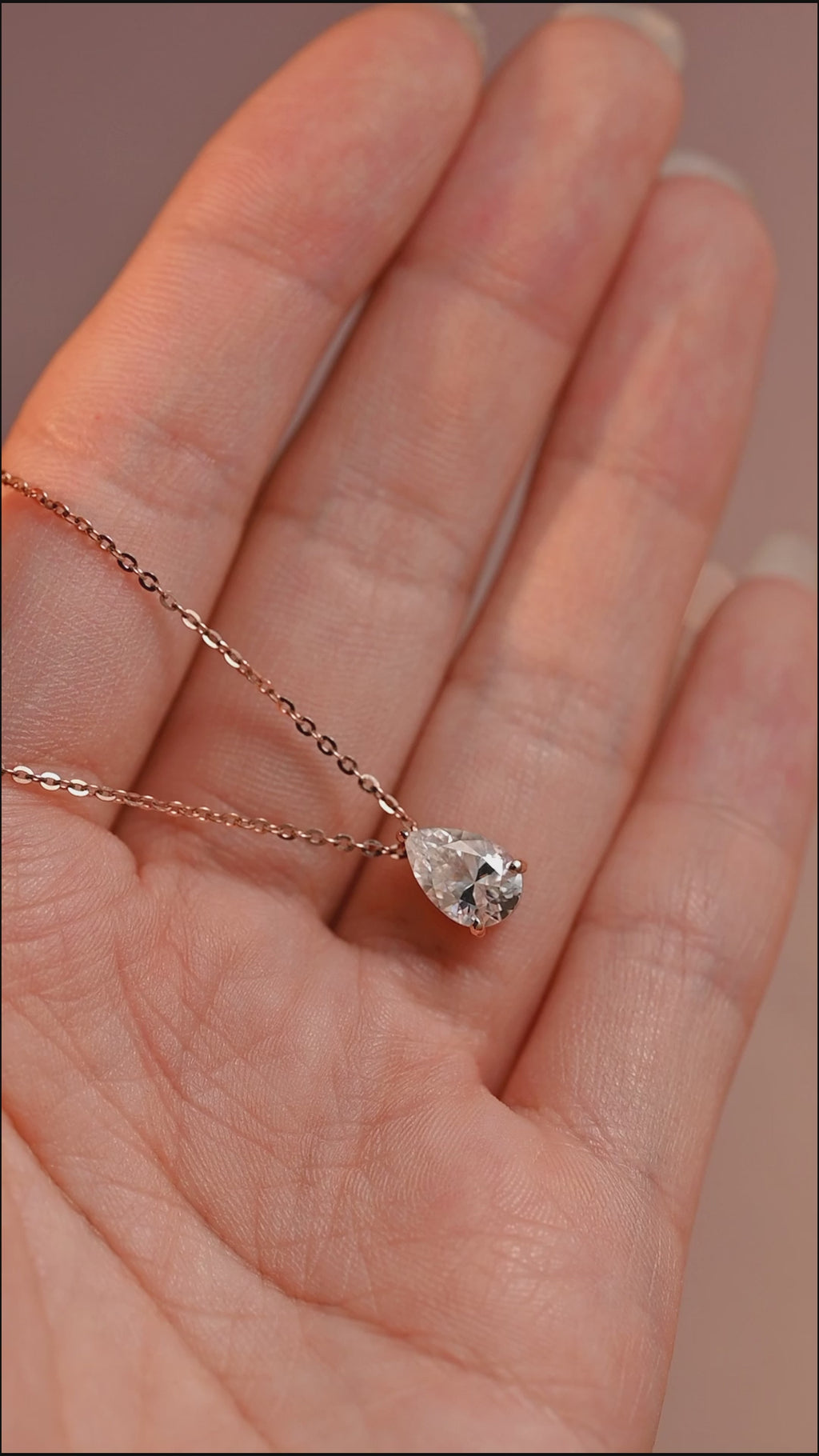 IGI Certified Pear Shaped Lab Grown Diamond Pendant Necklace | 1-5 CT | D VS1 EX | 14K 18K Gold & Platinum