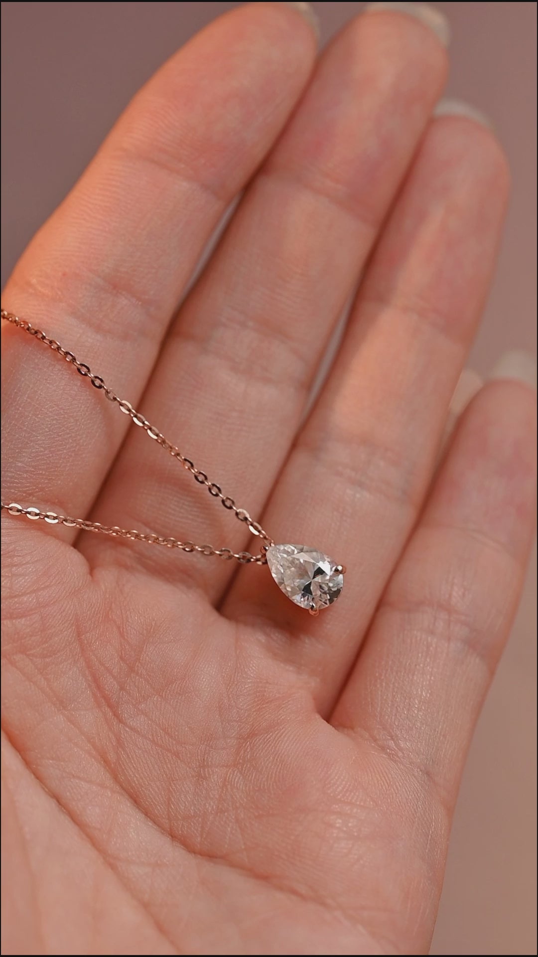 IGI Certified Pear Shaped Lab Grown Diamond Pendant Necklace | 1-5 CT | D VS1 EX | 14K 18K Gold & Platinum