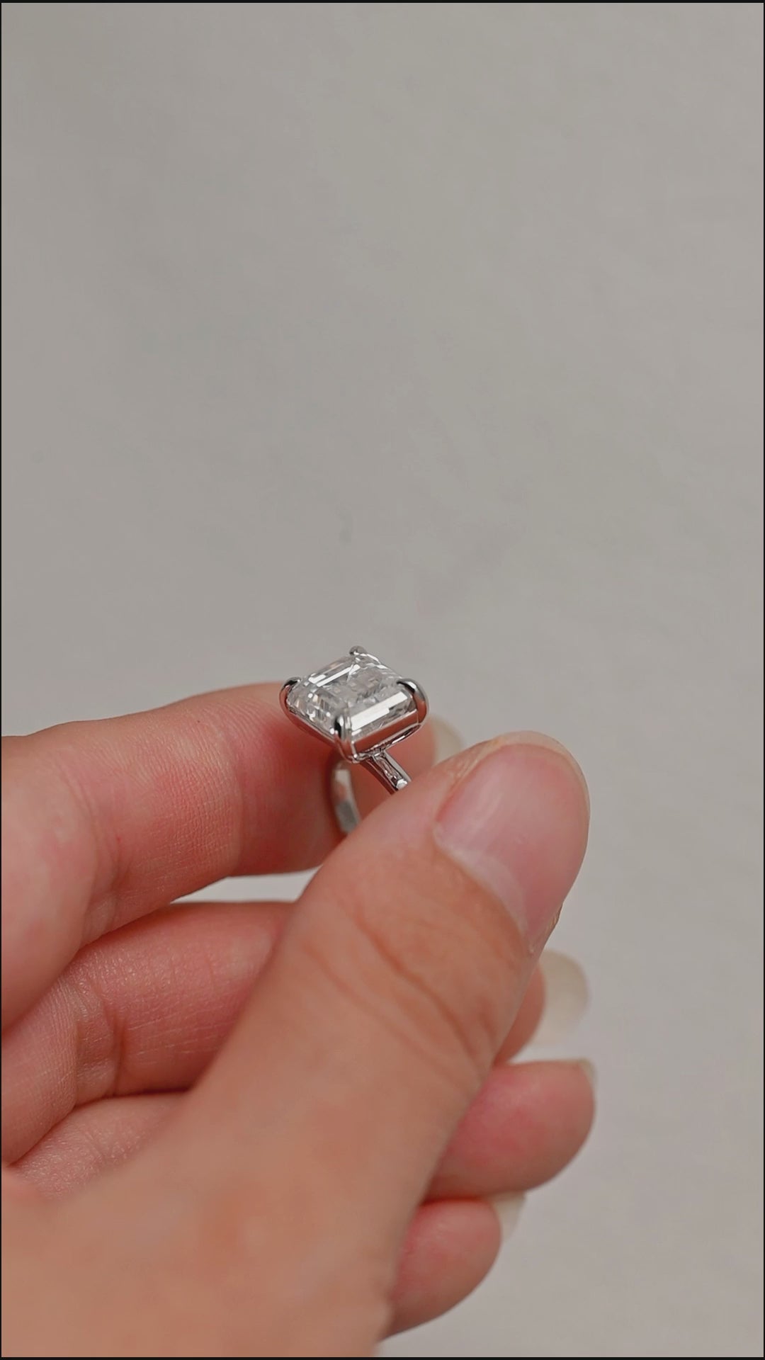 IGI Certified 1-5 Carat Emerald Cut Lab Grown Diamond Solitaire Engagement Ring | D VS1 EX | 14K 18K Gold & Platinum