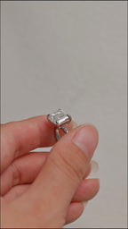 IGI Certified 1-5 Carat Emerald Cut Lab Grown Diamond Ring | D VS1 EX | 14K 18K Gold & Platinum