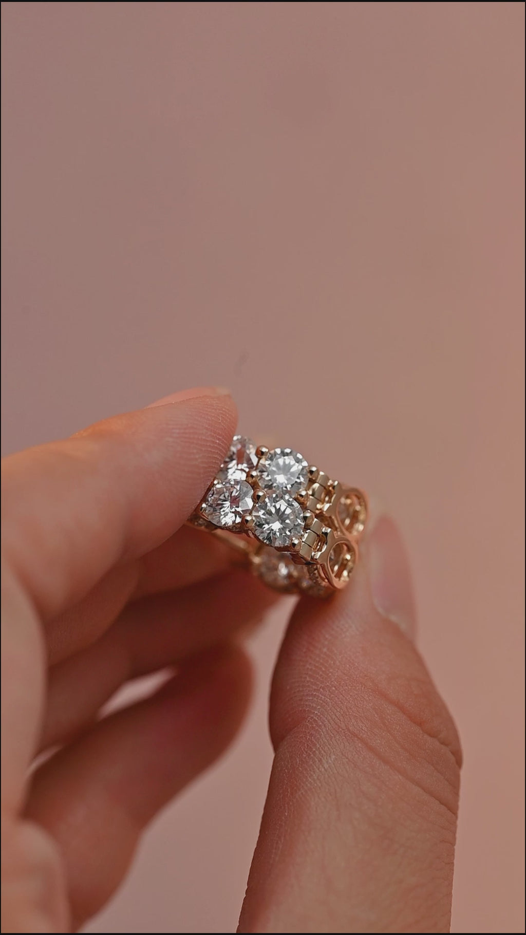 5.12 CTW Triple Halo Round Lab Grown Diamond Studs | D-E VVS-VS | 14K 18K Gold & Platinum