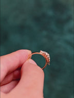 Art Deco 0.64 CTW Emerald & Baguette Cut Lab Grown Diamond Ring | D-E VVS-VS | 14K 18K Gold