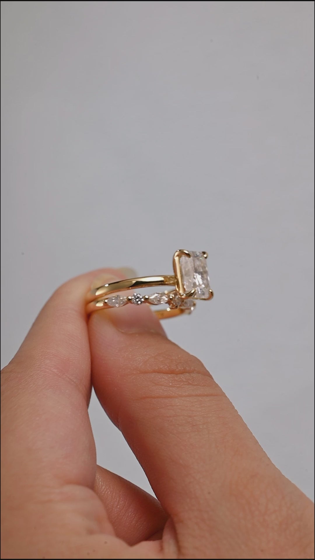 Dainty Cluster Lab Grown Diamond Ring | 4 Marquise & 3 Round Stones | ~0.4 CTW | 14K 18K Platinum