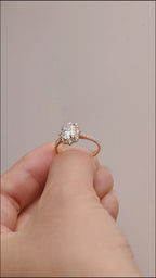Radiant Cut Lab Grown Diamond Halo Ring | Pave Band | 1-5 Carat | D VS1 | 14K 18K Platinum