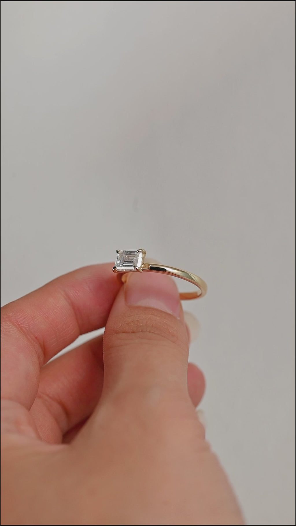 IGI Certified 1-5 Carat Emerald Cut Lab Grown Diamond Ring | D VS1 EX | 14K 18K Gold & Platinum