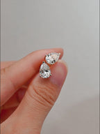 IGI Certified Pear Shaped Lab Grown Diamond Stud Earrings | D VS1 EX | 1-3 CTW | 14K 18K Gold