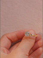 Lab Cultured Diamond Engagement Ring | Customizable Women's/Gentlemen's Wedding Bands | Eco-Friendly 14K/18K Yellow Gold/Platinum Setting