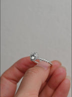 IGI Certified Round Cut Lab Grown Diamond Engagement Ring, 1-5 Carat D VS1, 14K/18K Gold or Platinum