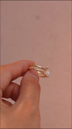 IGI Certified 1-5 Carat Emerald Cut Lab Grown Diamond Ring | D VS1 EX | 14K 18K Gold & Platinum