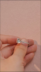 IGI Certified Round Cut Lab Grown Diamond Engagement Ring, 1-5 Carat D VS1, 14K/18K Gold or Platinum