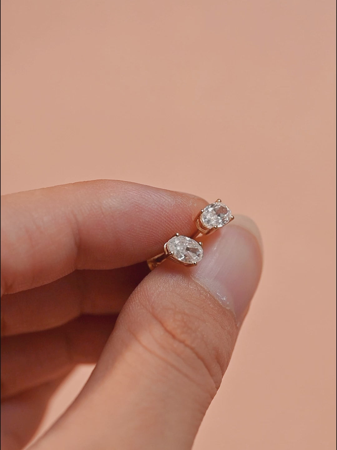 IGI Certified Oval Cut Lab Grown Diamond Stud Earrings | D VS1 EX | 1-3 CTW | 14K 18K Gold