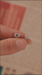 IGI Certified Emerald Cut Lab Grown Diamond Stud Earrings | D VS1 EX | 1-3 CTW | 14K 18K Gold & Platinum