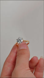IGI Certified 1-5 Carat Round Brilliant Lab Grown Diamond Ring | D VS1 Ideal Cut | 14K 18K Gold & Platinum