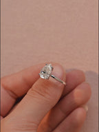 IGI Certified 1-5 Carat D Color VS1 Clarity Pear Cut Lab Grown Diamond Engagement Ring in 14K/18K Gold or Platinum